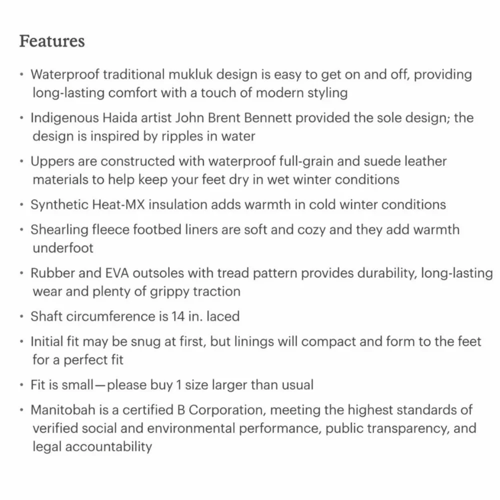 Manitobah PACIFIC HALF winter boot - Picture 8 of 11